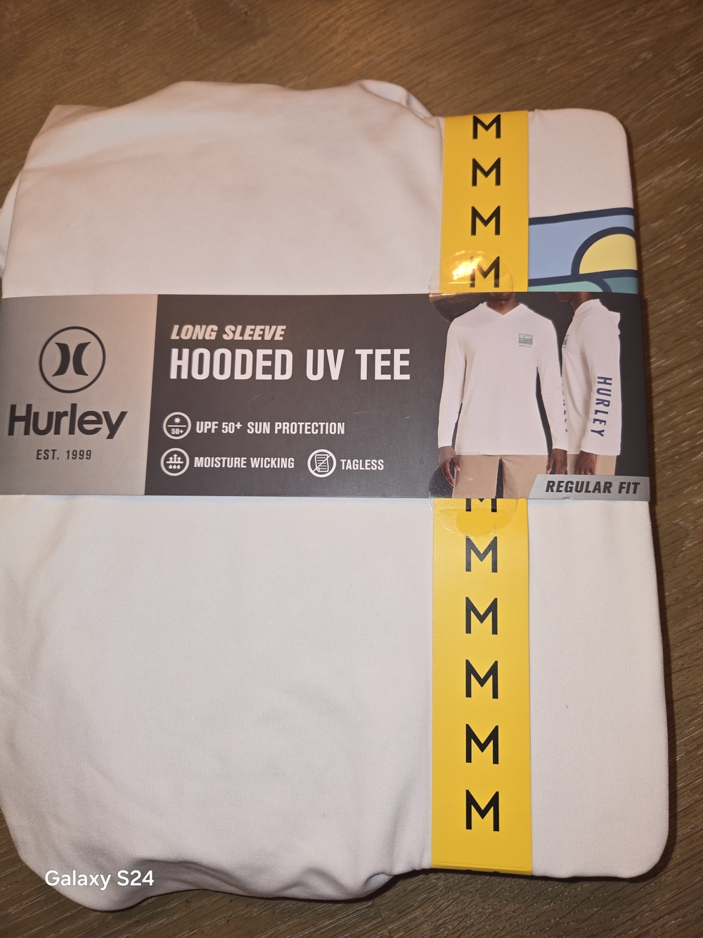 Hurley Long Sleeve Hooded UV Tee Men's White Size Medium NWT